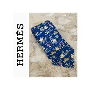 Hermes 100% Silk Printed Tie